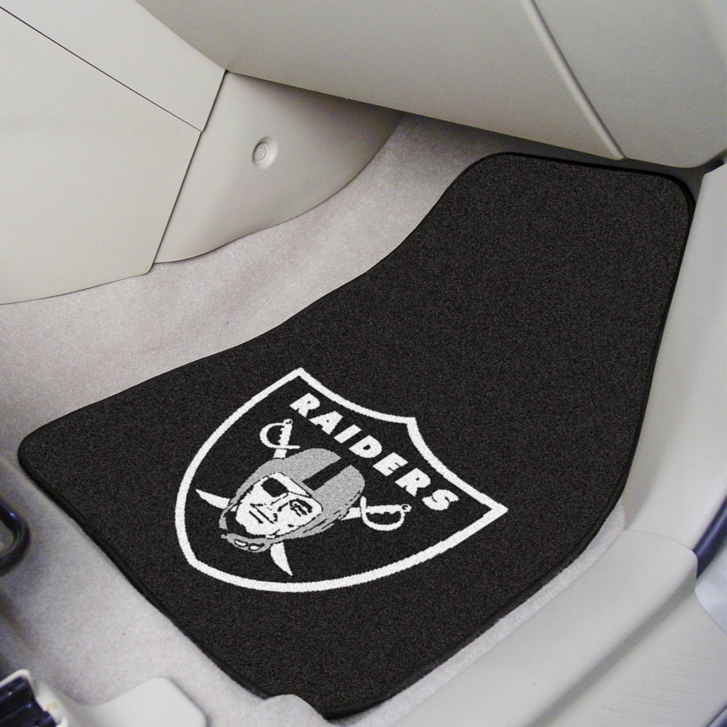 NFL - Las Vegas Raiders 2-pc Carpeted Car Mats 17"x27"