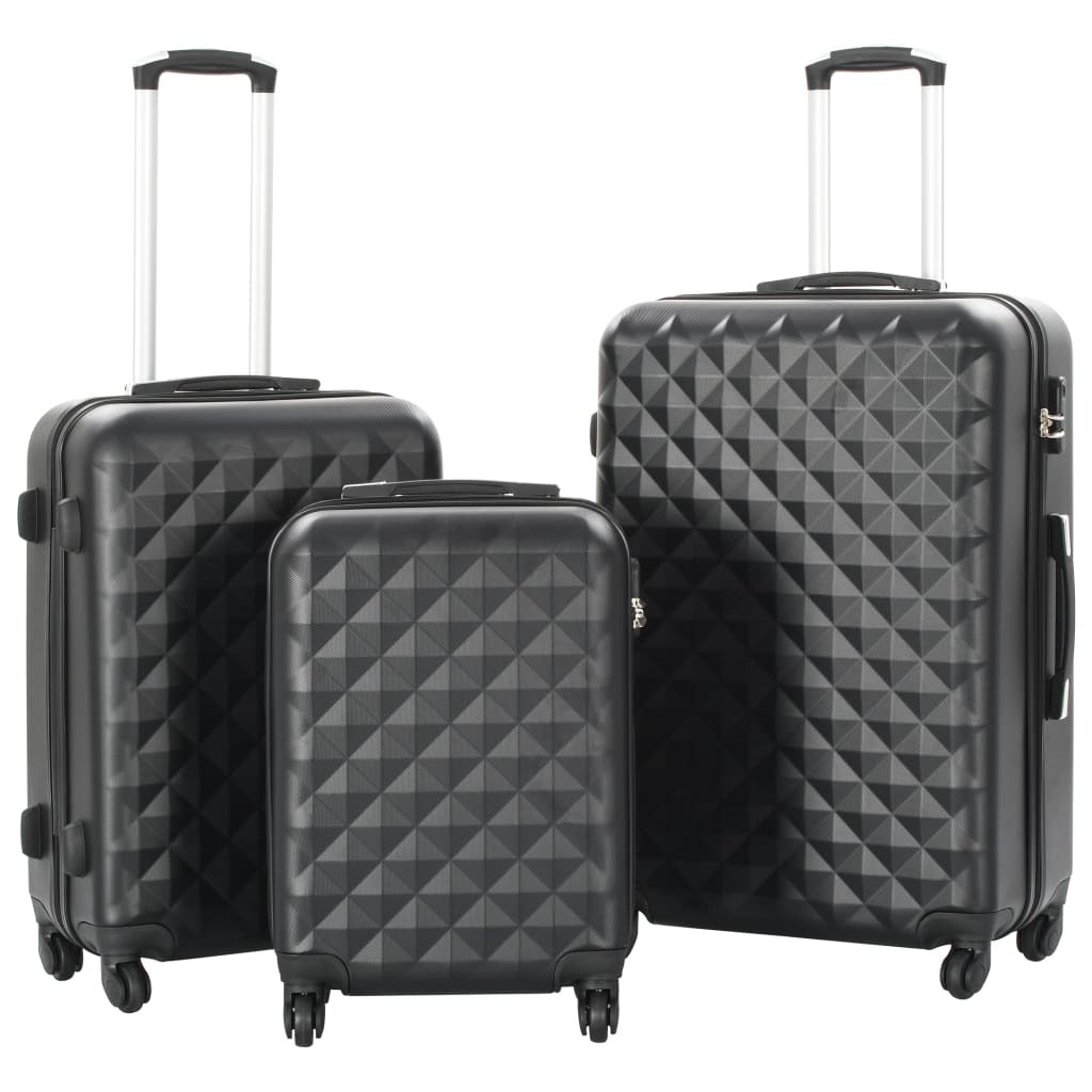 Hardcase Trolley Set 3 pcs Black ABS