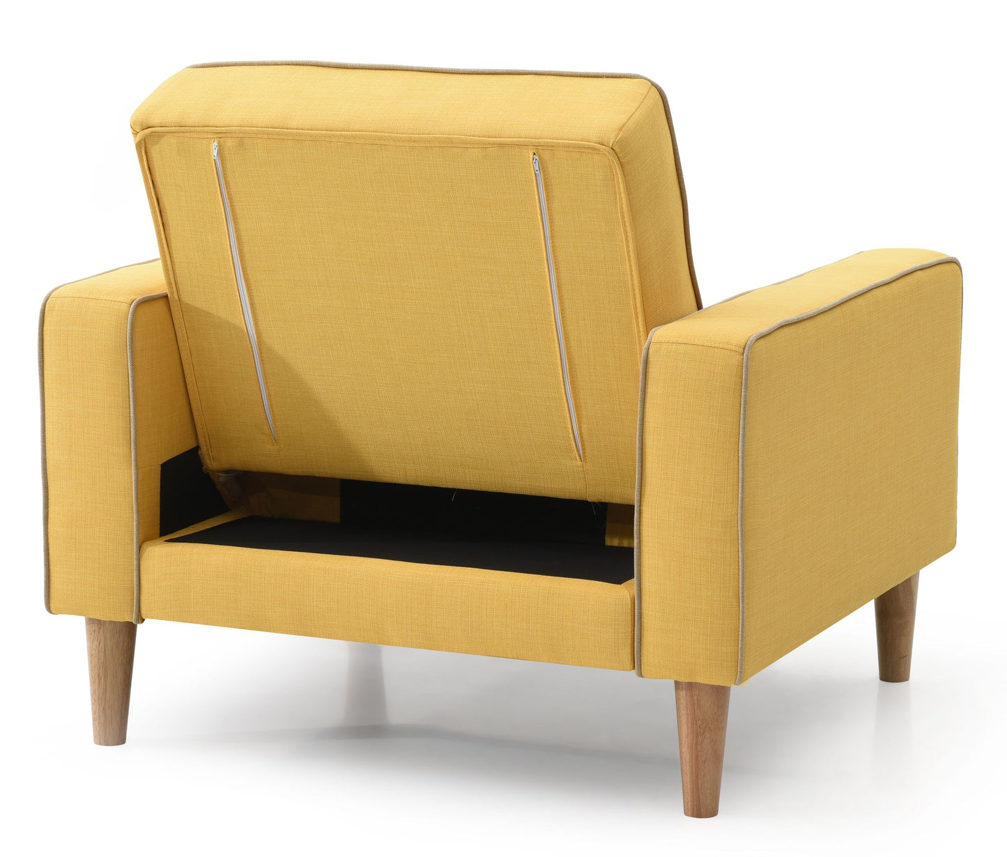 Vibrant Yellow Contemporary Chair Bed