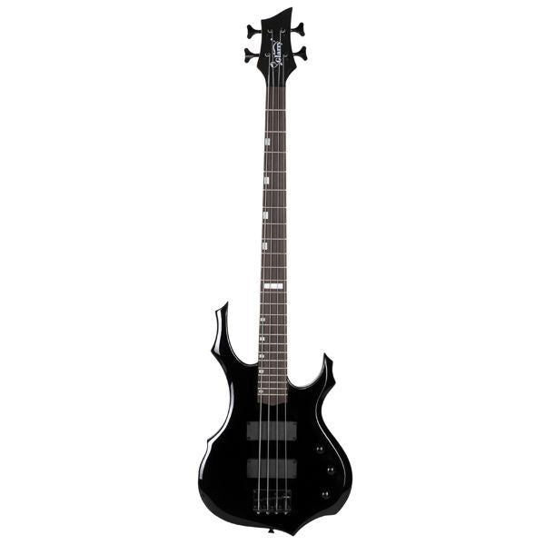 [Do Not Sell on Amazon]Full Size Glarry 4 String Burning Fire enclosed H-H Pickup Electric Bass Guitar with 20W Amplifier Bag Strap Connector Wrench Tool Black