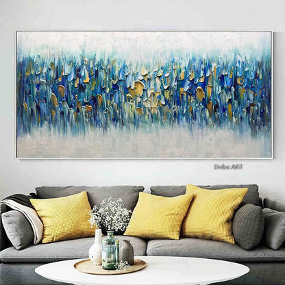 Handmade Abstract Blossom Pink Flower Oil Painting on Canvas;  Large Original Modern Textured Floral Scenery Painting Boho Wall Art Living Room Home Decor