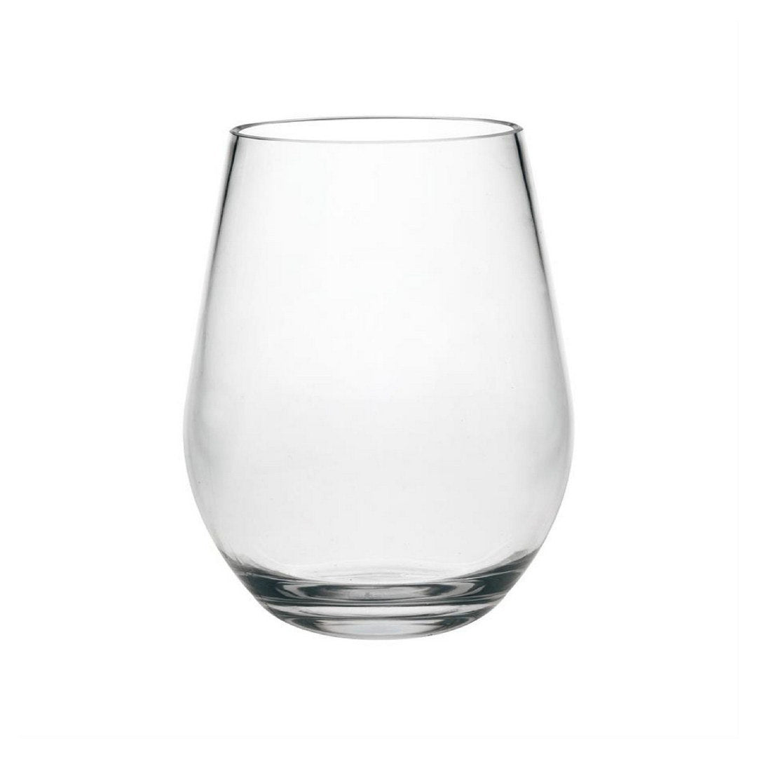 Oval Halo Tritan Glasses Drinking Set of 4 Hi Ball (20oz), Plastic Drinking Glasses, BPA Free Cocktail Glasses, Drinkware Set, Plastic Water Tumblers