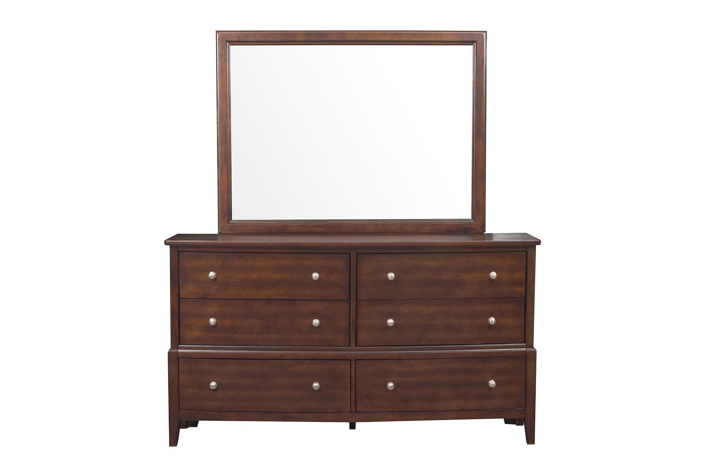 Transitional Style Bedroom Furniture 1pc Dresser of 6x Drawers Dark Cherry Finish Wooden Furniture