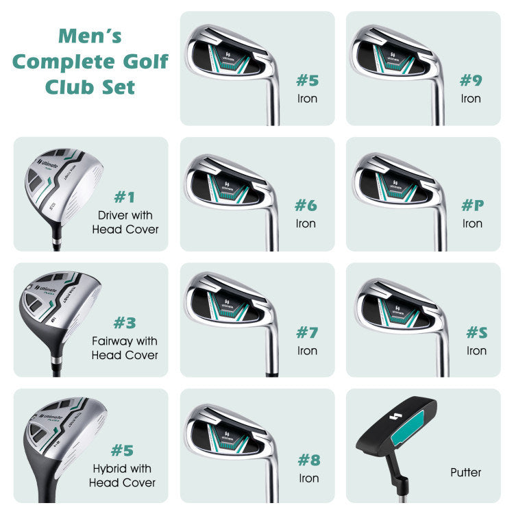 Complete Golf Club 11 Pieces Package Set