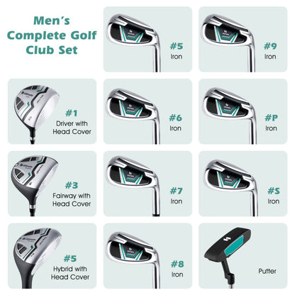 Complete Golf Club 11 Pieces Package Set