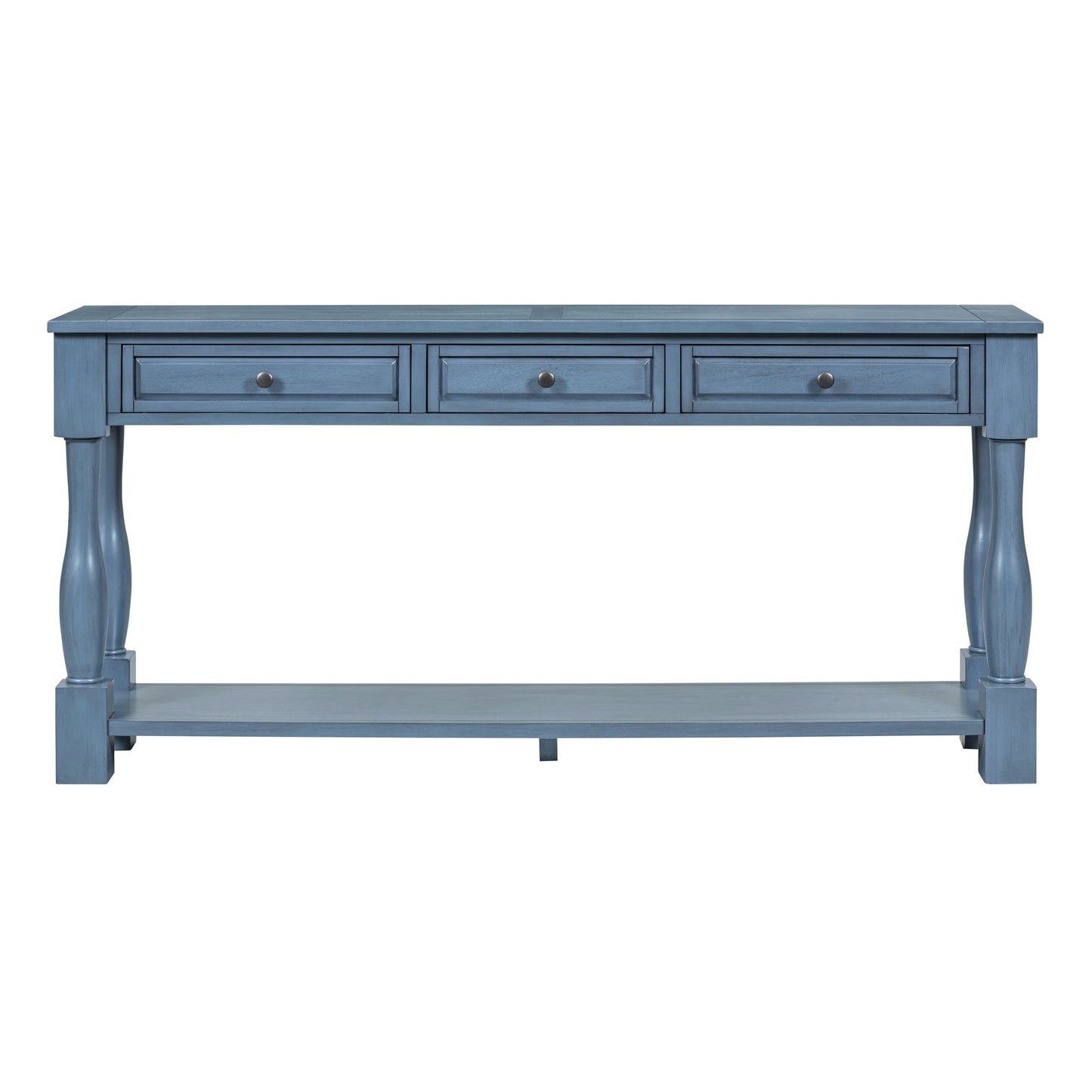 TREXM Console Table 63" Long Console Table with Drawers and Shelf for Entryway, Hallway, Living Room (Navy, OLD SKU: WF299371AAM)