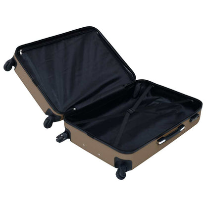 Hardcase Trolley Set 2 pcs Brown ABS