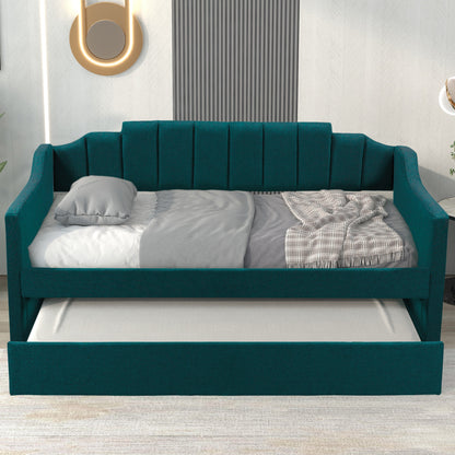 Upholstered Twin Daybed with Trundle,Green(OLD SKU:SM000218AAF)