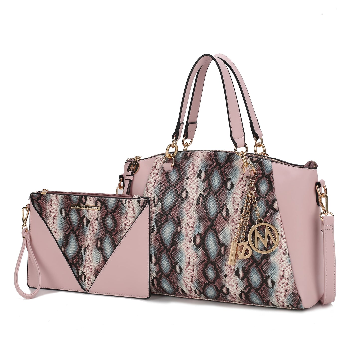 MKF Collection Addison Snake Embossed Women Tote Bag with matching Wristlet by Mia k