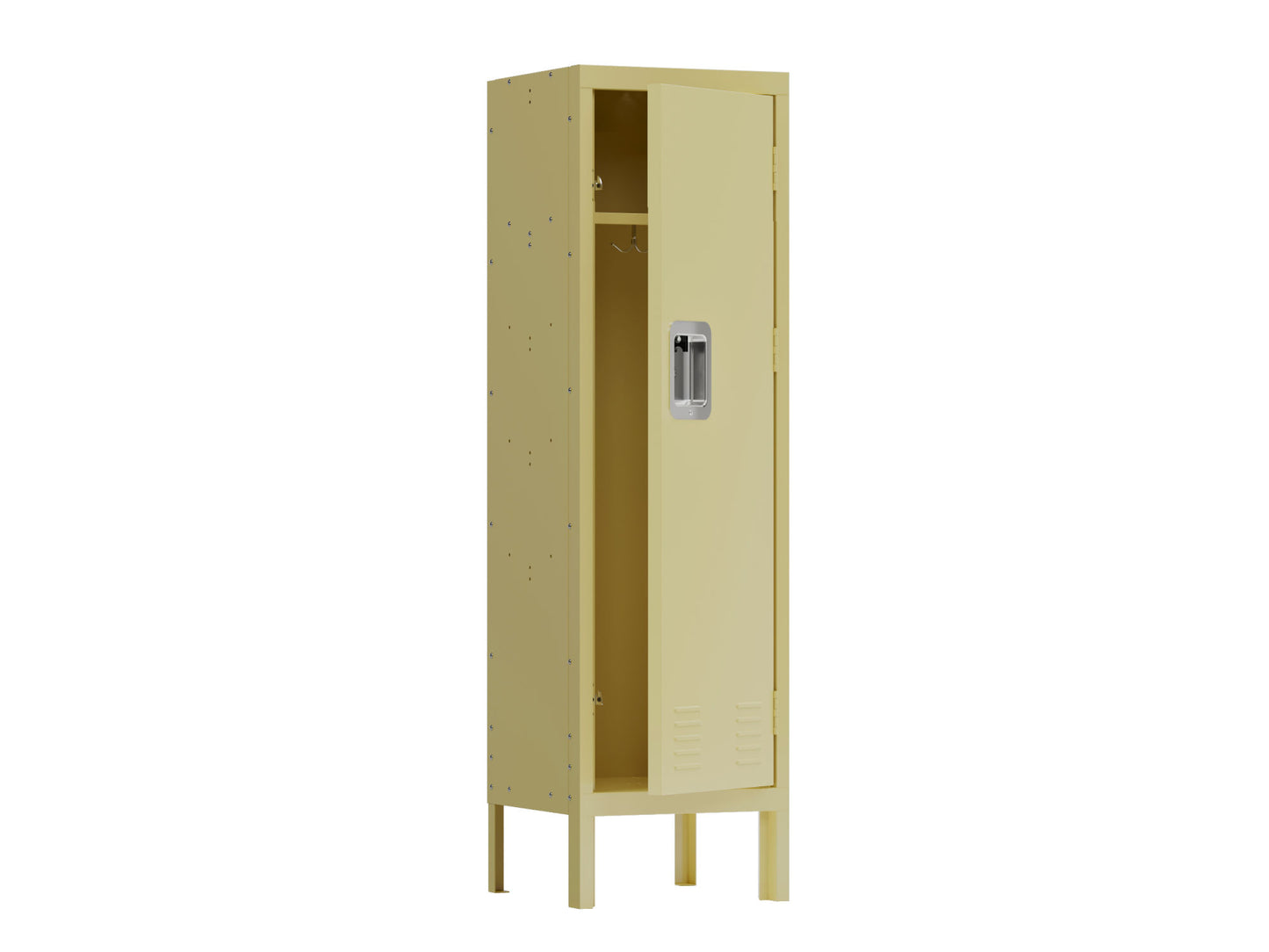 1 Door Tall Single Retro Style Steel Locker in Yellow