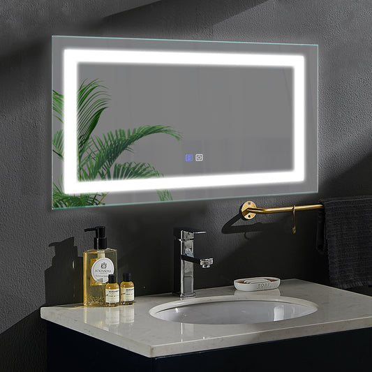 LED Bathroom Vanity Mirror with Front Light,40*24 inch, Anti Fog, Dimmable,Color Temper 5000K,Night Light,Both Vertical and Horizontal Wall Mounted Vanity Mirror(40x24)