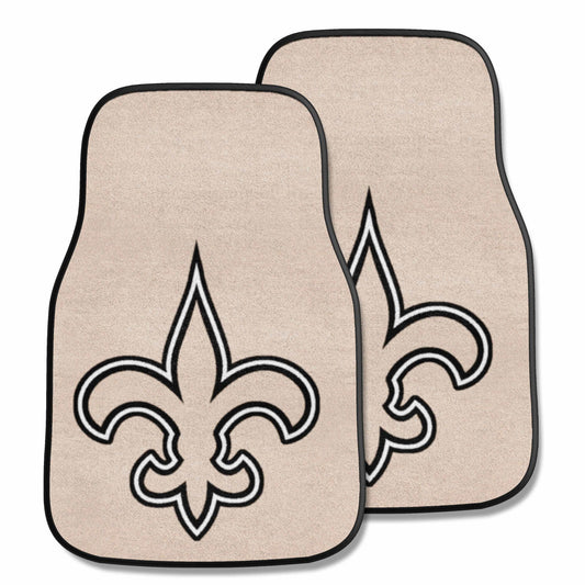 NFL - New Orleans Saints 2-pc Carpeted Car Mats 17"x27"