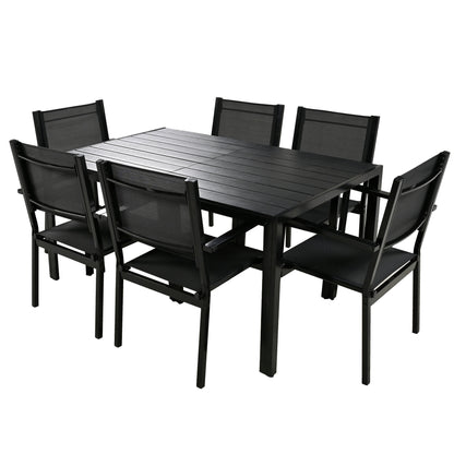 U-Style High-quality Steel Outdoor Table and Chair Set, Suitable for Patio, Balcony, Backyard.