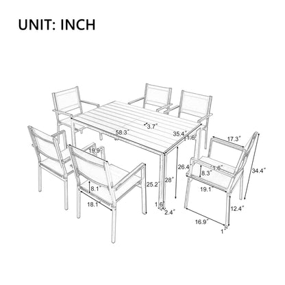 U-Style High-quality Steel Outdoor Table and Chair Set, Suitable for Patio, Balcony, Backyard.