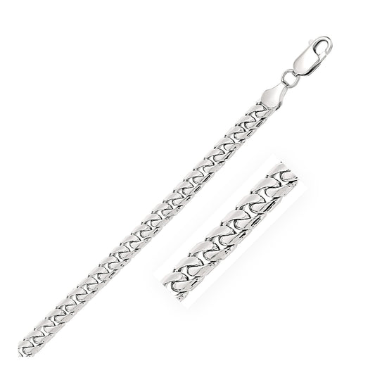 White Gold Solid Miami Cuban Chain (5.8mm 14k)