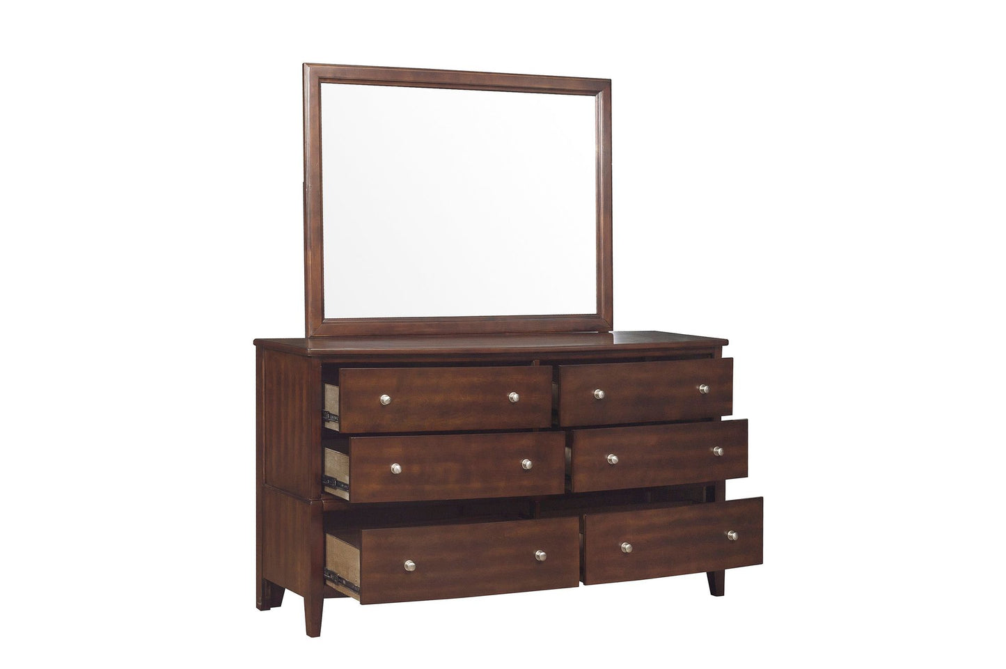 Transitional Style Bedroom Furniture 1pc Dresser of 6x Drawers Dark Cherry Finish Wooden Furniture