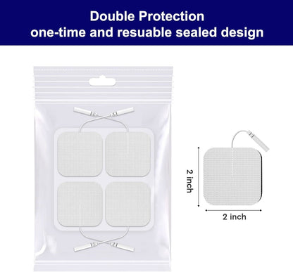 TENS Unit Replacement Pads, NURSAL Reusable TENS Electrode Pads 2x2 20pcs with Upgraded Self-Stick Performance for Electrotherapy, Compatible with AUVON TENS, TENS 7000, Etekcity, Nicwell Care Tens