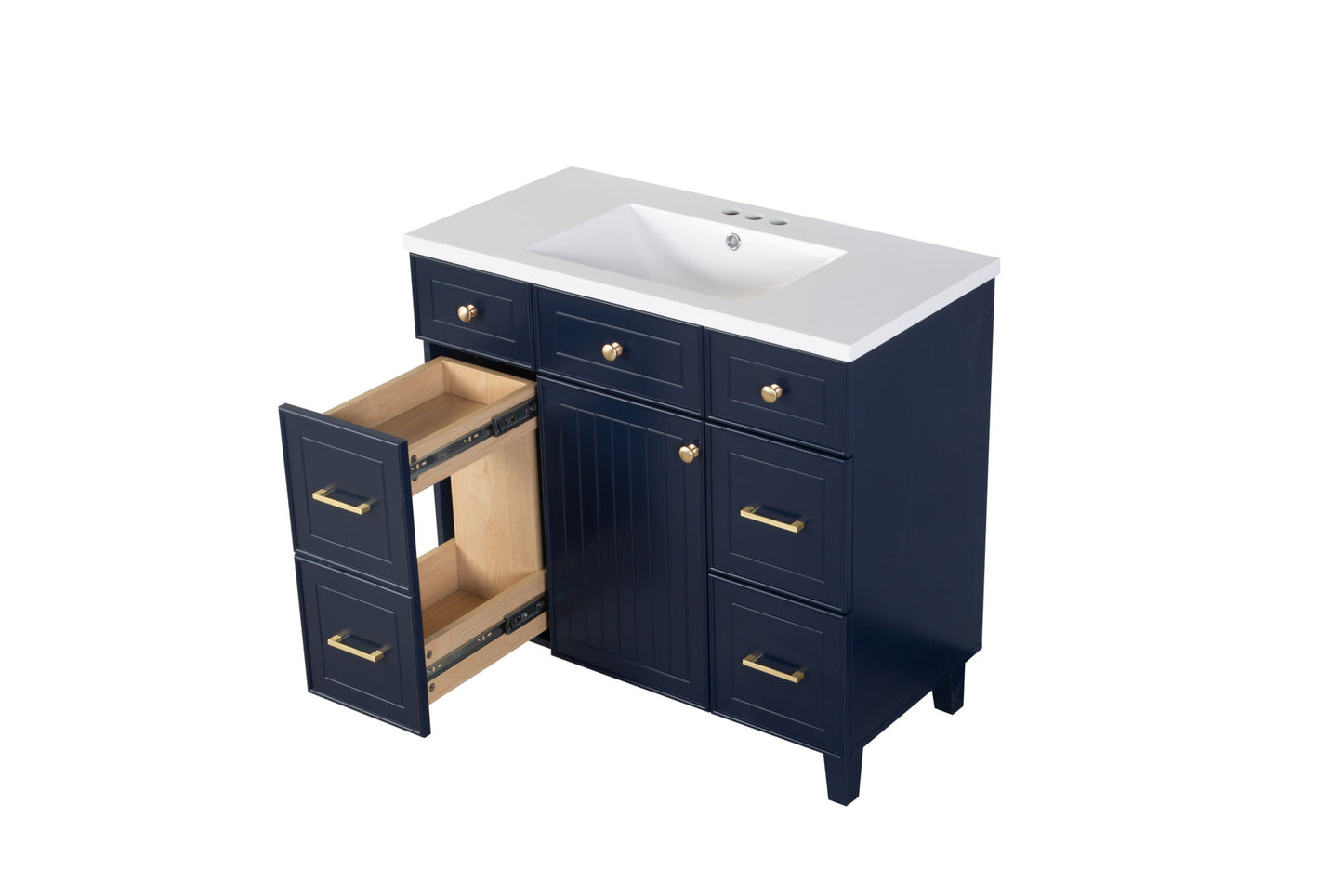 Vanity Sink Combo featuring a Marble Countertop, Bathroom Sink Cabinet, and Home Decor Bathroom Vanities - Fully Assembled