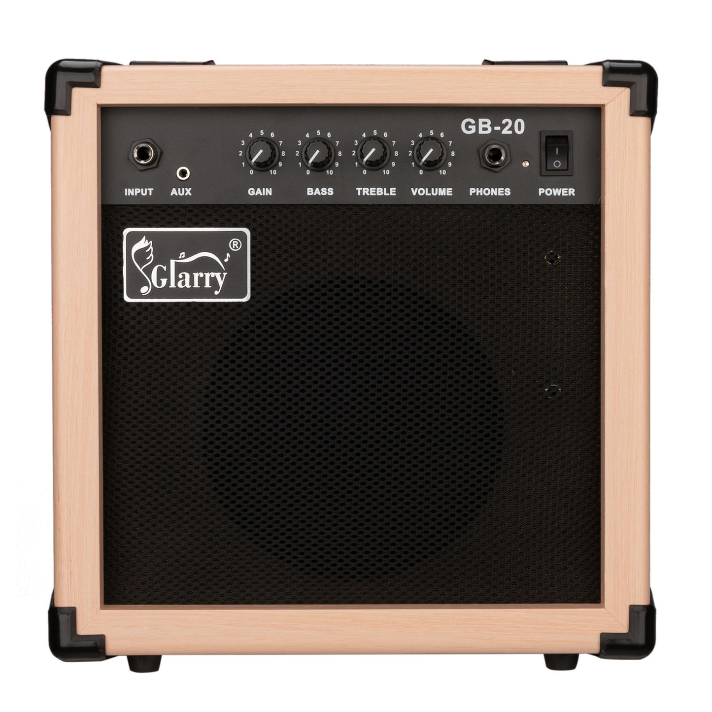 [Do Not Sell on Amazon]Glarry 20W GB-20 Electric Bass Guitar Amplifier Natural Color