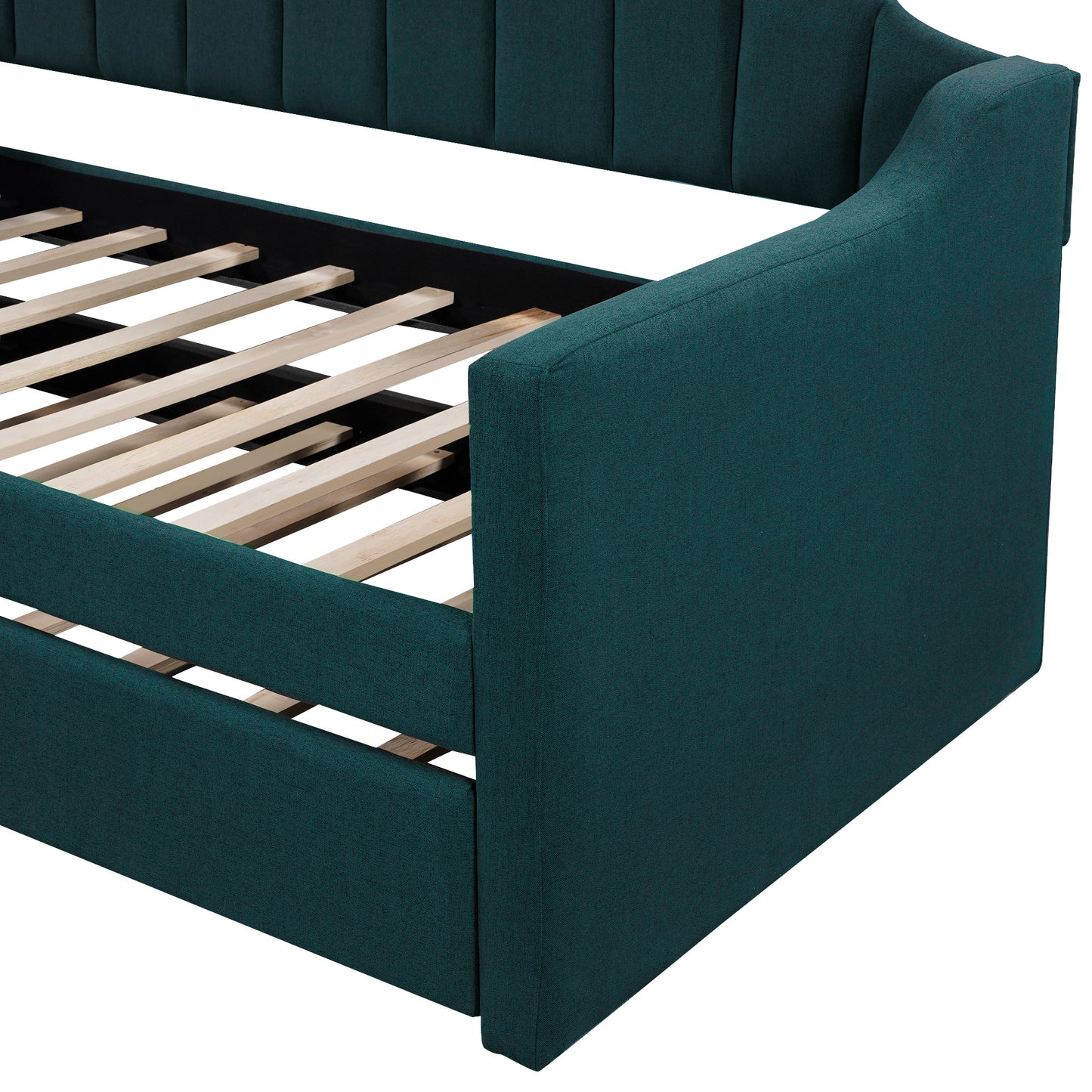 Upholstered Twin Daybed with Trundle,Green(OLD SKU:SM000218AAF)