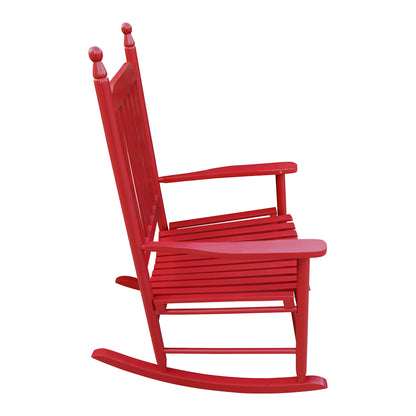 wooden porch rocker chair Red