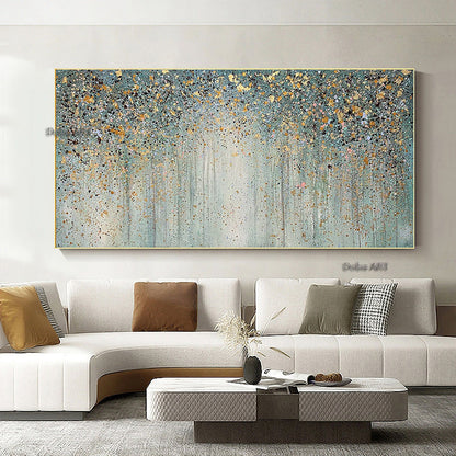 Handmade Abstract Blossom Pink Flower Oil Painting on Canvas;  Large Original Modern Textured Floral Scenery Painting Boho Wall Art Living Room Home Decor