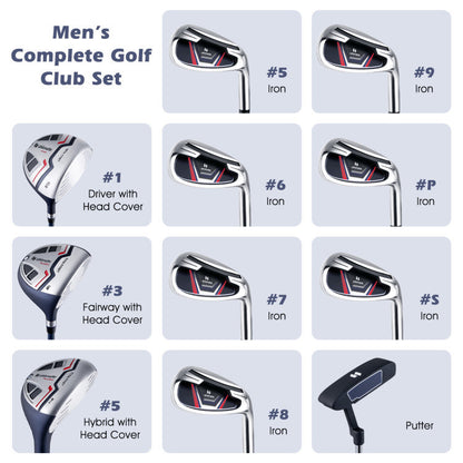 Complete Golf Club 11 Pieces Package Set