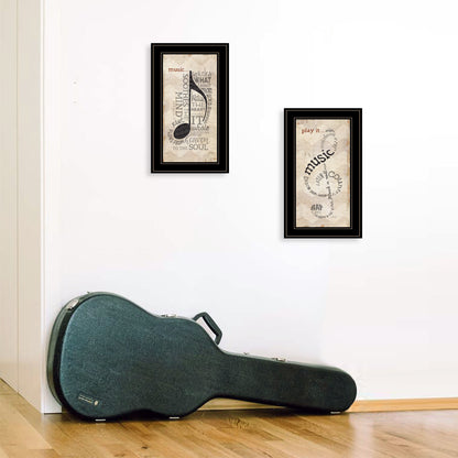 "Music" 2-piece 11"x21" Wall Art by Marla Rae