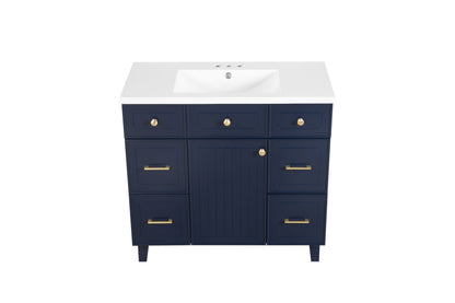 Vanity Sink Combo featuring a Marble Countertop, Bathroom Sink Cabinet, and Home Decor Bathroom Vanities - Fully Assembled