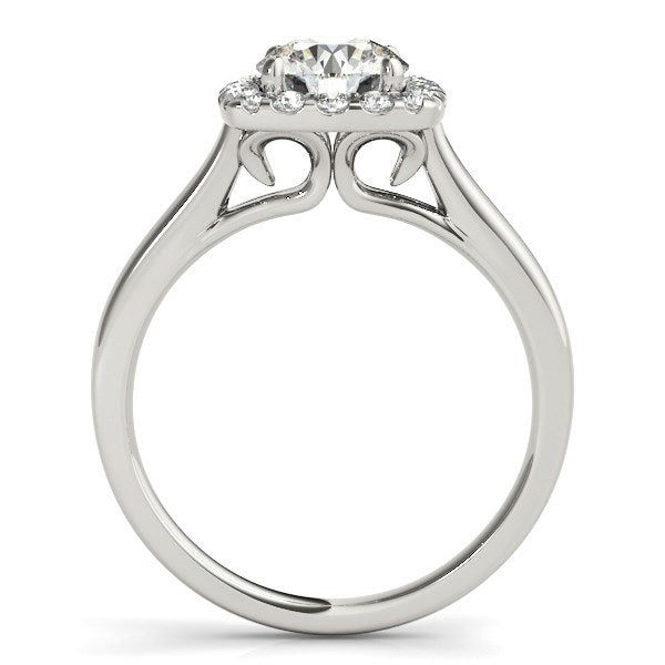 White Gold 14k Square Shape Border Diamond Engagement Ring (1 1/3 cttw)