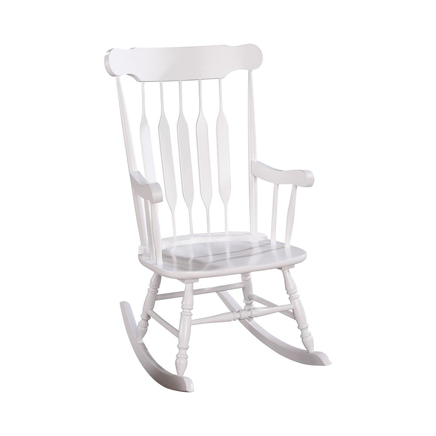 White Slat Back Rocking Chair